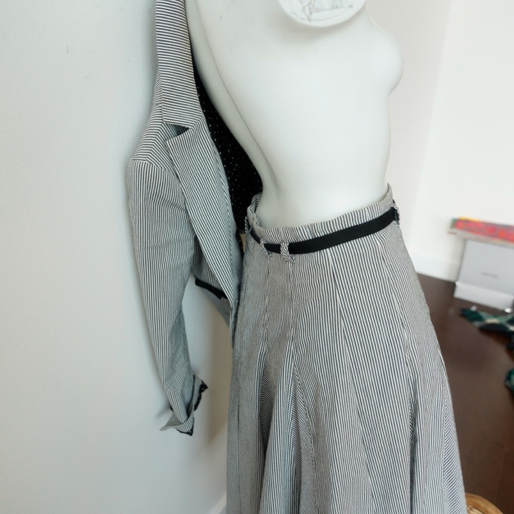Nanette Lepore Black and White Polka Dot Lined Blazer, Skirt, size 4 - Picture 9 of 12